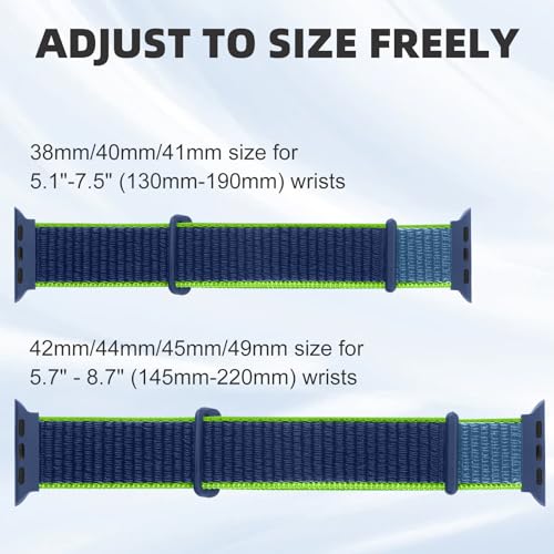 Sport Loop Band Compatible with Apple Watch Bands for Women 44mm 46mm 45mm 49mm 42mm 38mm 40mm 41mm men,Stretch Adjustable Braided Nylon Straps for iWatch Series 11/10/9/8/7/6/5/4/3/2/1/SE/Ultra - color: Borland, size: 38mm/40mm/41mm/(42mm-series 11 10)