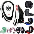 MRX Gel Tech Boxing Hook & Jab Pads MMA Focus Punching Mitts Training Thai Kick Strike Shield Curved Black/White - color: Black/White