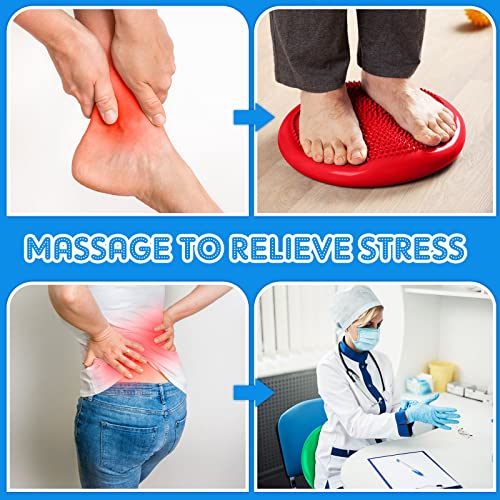 Jerify 4 Pcs Wiggle Seat Flexible Inflated Wobble Cushion Stability Balance Pad Balance Disc Sensory Seat for Men Women Fitness Physical Exercise Improving Posture Home Office - color: Colorful