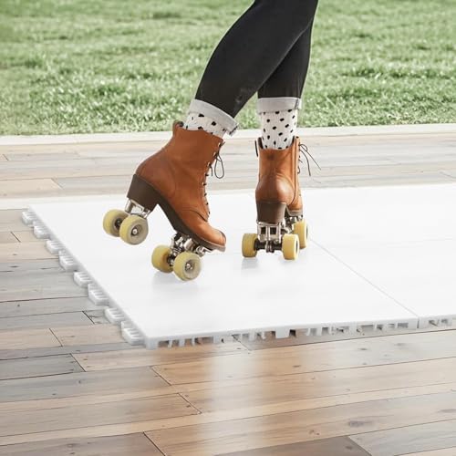 VEVOR Dryland Tiles for Hockey Floor Mat, 12 x 12 in 15 Pcs Interlocking Versatile Training Surface, Dance Floor Tiles, Hockey Training Equipment Board for Shooting (Ash Gray, 15 sq. ft/Box)