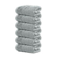 Tens Towels Pack of 6 Hand Towels, 100% Cotton, Lighter Weight, Quick to Dry, 16 x 28 Inches, Super Soft & Absorbent, Perfect for Bathroom & Kitchen, Cool Grey - color: Silver Grey