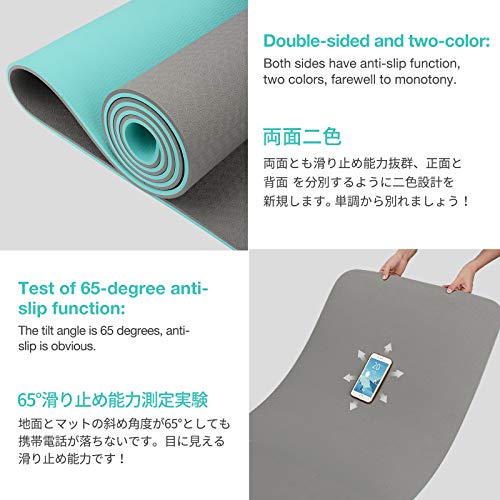 Gruper Yoga Mat Non Slip, Eco Friendly Fitness Exercise Mat with Carrying Strap,Pro Yoga Mats for Women,Workout Mats for Home, Pilates and Floor Exercises - color: Carbon Gray, size: 0.31*24*72 Inches