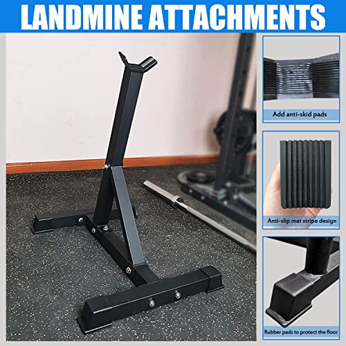 Viking Press Landmine Handle for 2-Inch Barbell, Hack Squat T-Bar Row Attachment Strength Training Accessories, Shoulder Press Landmine Attachment Equipment - color: Style H