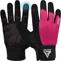 RDX Weight Lifting Gloves Gym Workout, Full Finger Touch Screen, Breathable Anti Slip Padded Palm Protection, Fitness Strength Training Powerlifting HIIT WOD Exercise, Men Women Home Gym Cycling - color: PINK, size: Medium
