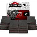 X-PROTECTOR Non Slip Furniture Pads - 16 Premium Furniture Grippers 2"! | Self-Adhesive Rubber Feet Furniture Feet - Ideal Non Skid Furniture Pad Floor Protectors - Keep Furniture in Place! - size: 16 Square 2"