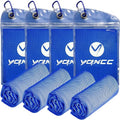 YQXCC 4 Pack Cooling Towels (40"x12"), Cool Neck Towel, Soft Breathable Microfiber for Gym, Yoga, Golf, Running, Camping & Summer Outdoor Activities - color: 4 Packs Dark Blue