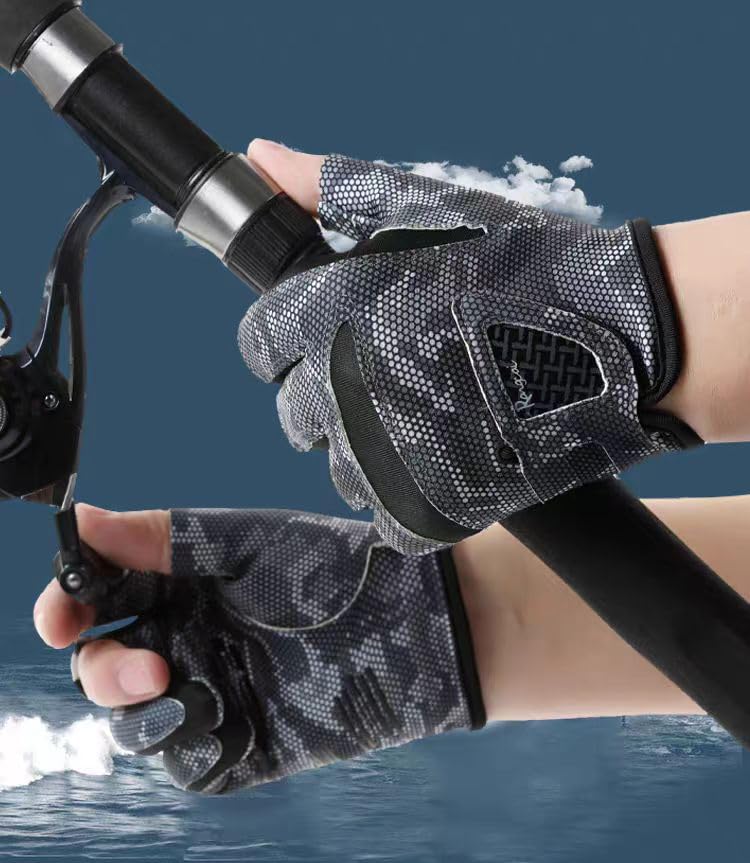 FGSS Workout Gloves for Men Women Exercise Gloves for Weight Lifting Fitness Cycling Gym Training with Grip Cushion Pads - color: Black camouflage