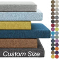 Custom Size Bench Cushions for Indoor/Outdoor Use, Ideal for Window Seat, Bay Window, Piano Bench & Patio Furniture Waterproof, Fade-Resistant, High-Density 75D Sponge, Non-slip, Removable Cover