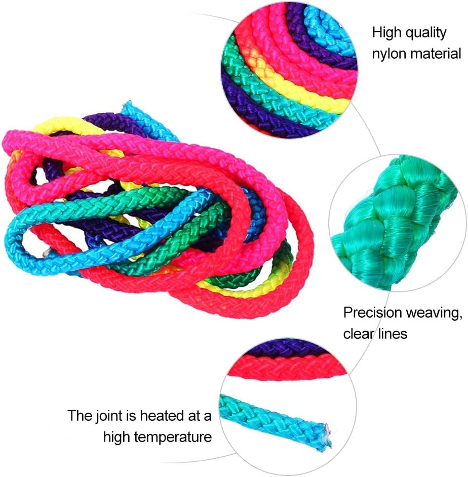 Watris Veiyi Rhythmic Gymnastics Rope, 2.8m/110in | Rainbow Rhythmic Arts Training Jumps Rope