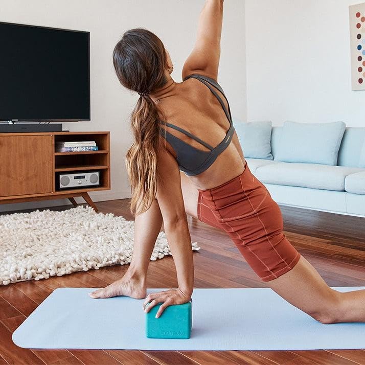 Manduka Begin Yoga Mat 68" - 5mm Cushioning | Comfortable, Lightweight & Reversible with Alignment Stripe | Budget-Friendly | 68 x 24 inches - style: Midnight