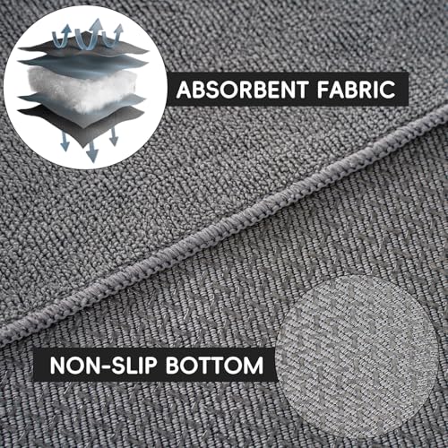 Hot Yoga Towel, 2 Pack Yoga Mat Towel with Grip Dot Non Slip Yoga Towels for Hot Yoga Sweat Absorbent Microfiber Pilates Towel for Bikram Exercise and Fitness