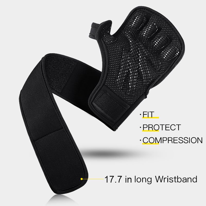 SUJAYU Gym Gloves for Men Weight Lifting Gloves, Wrist Wraps Wrist Straps for Weightlifting, Lifting Wrist Wraps Wrist Support Wrist Weights Gym Gloves for Men Workout Gloves for Men Women - size: Medium