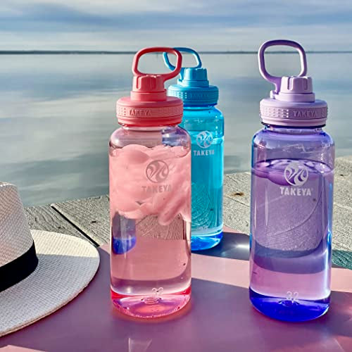 Takeya Tritan Sport Water Bottles with Spout Lid - BPA-Free & Dishwasher-Safe Bottle - Reusable Bottle with Lid Handle - Simple Leak-Proof Water Bottles - 24 oz, Stormy Black (Pack of 4) - color: Stormy Black, size: 24 Ounces (Pack of 4)