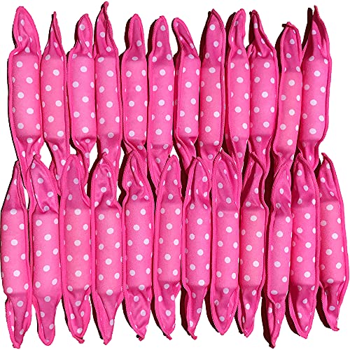 40Pcs Soft Curlers To Sleep In Overnight Hair Rolllers Curlers For Long Hair Pillow Sponge Rollers For Curly Hairstyle - color: Pink