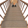 PADOOR Non Slip Stair-Treads,Rubber Backing Stair-Runners for Wooden Steps,15PCS Residue Free Carpet Stair Treads for Kids and Dogs 8"x30" Light Gray - size: 15PCS, style: Light Gray