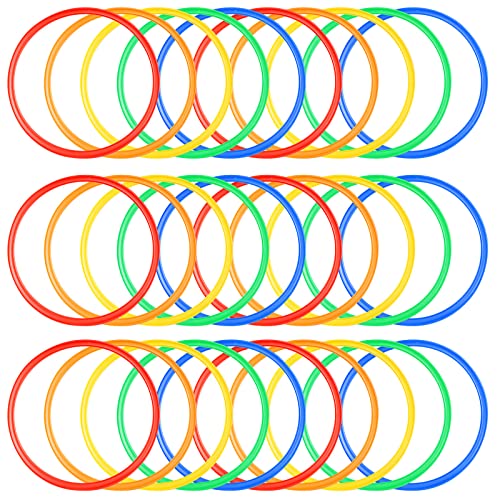 Deekin Agility Rings Speed and Agility Training Rings Exercise Speed Circle Jumping Hoops for Training Toss Equipment - color: Multicolored, size: 15 Inch