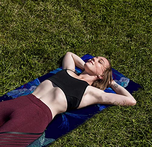 nuveti Yoga Mat Print Extra Thick TPE Non Slip Fitness Exercise Mat with Carrying Bag,72"x24" Extra Thick 6MM Exercise & Workout Mat for Yoga, Pilates Fitness and Floor Exercises - color: Whale