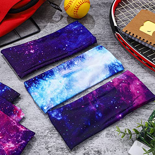 Deekin 6 Pcs Sweatbands for Kids Soccer Headbands Boys for Sports Breathable Sweat Wicking Headband for Kids Athletic Baseball Football Youth 5-15 Years Old - color: Interstellar Color