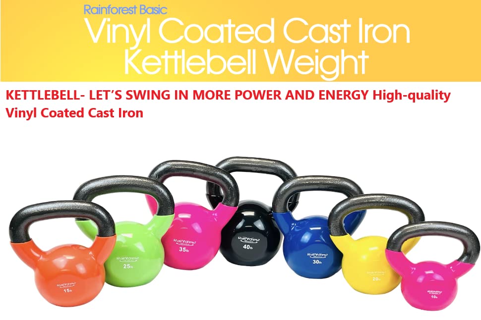 Vinyl Coated Cast Iron Kettlebell Weight - color: Pink