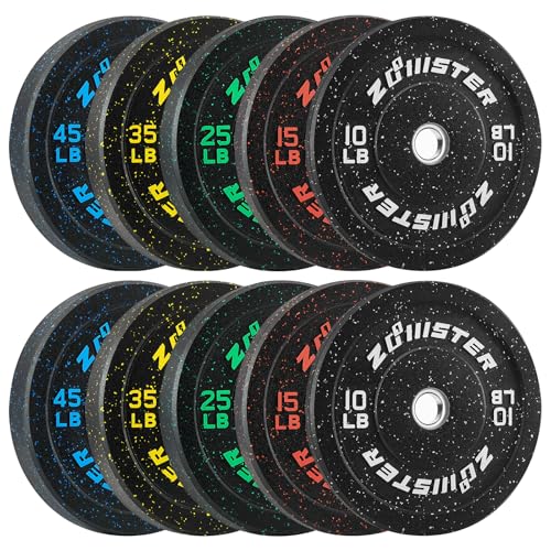 2-inch Bumper Weight Plate Olympic Plate Hi-Temp Bumper Weight Plate with Steel Insert Strength Training Weight Lifting Plate-ODOR-FREE | NOISE-REDUCING | ABSORB IMPACT - size: 260LB Bumper Weight Plate Set