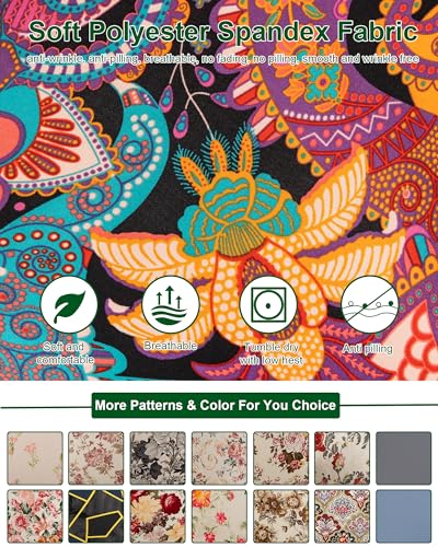 CRFATOP 2 Piece Stretch Wingback Chair Cover Printed Wing Chair Slipcovers Spandex Fabric Wingback Armchair Covers with Elastic Bottom for Living Room Bedroom Wingback Chair,C13 - color: Color C13