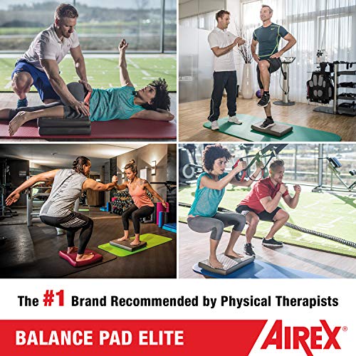 AIREX Balance Pad – Stability Trainer for Balance, Stretching, Physical Therapy, Exercise, Mobility, Rehabilitation and Core Training Non-Slip Closed Cell Foam Premium Balance Pad - color: Lava, size: Elite