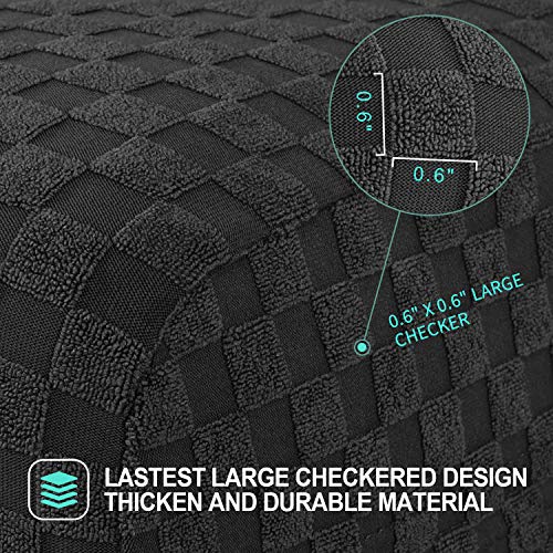 YEMYHOM 2 Packs Latest Checkered Dining Chair Slipcover Parsons Chair Furniture Protector Stretch Chair Covers for Dining Room, Restaurant, Kitchen, Party (Black) - color: Black, size: 2 Packs - Dining Chair