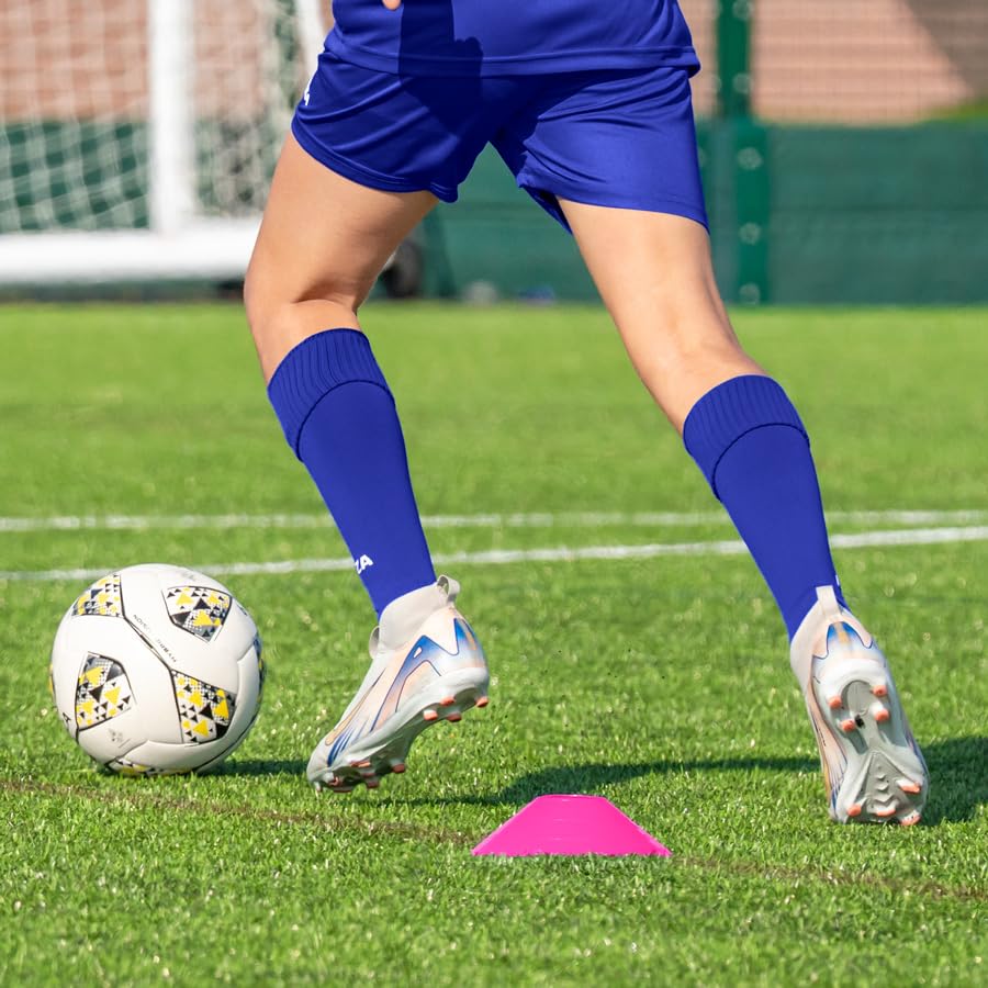 FORZA Multi-Sport Training Marker Cones | Pack of 50 or 1000 Soccer Cones in 8 Vibrant Colors - Durable Construction, Portability and Convenient Storage with Holder - color: Pink, size: Pack of 50
