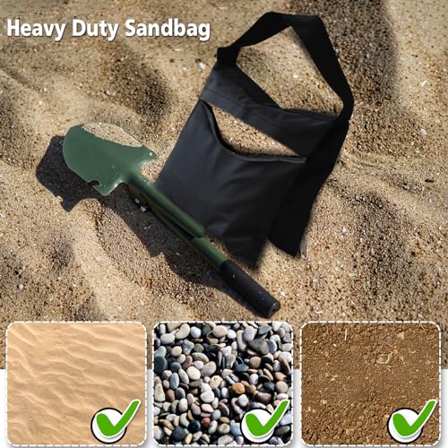Eurmax USA Photography Sand Weight Bags Heavy Duty Saddlebags for Photography Video Equipments, Backdrop Stand, Light Stand,Photo Tripod, Canopy Tent, Umbrella Base, Fishing Chair,Picnic Table 2-Pack - color: 2pcs-black, style: sand