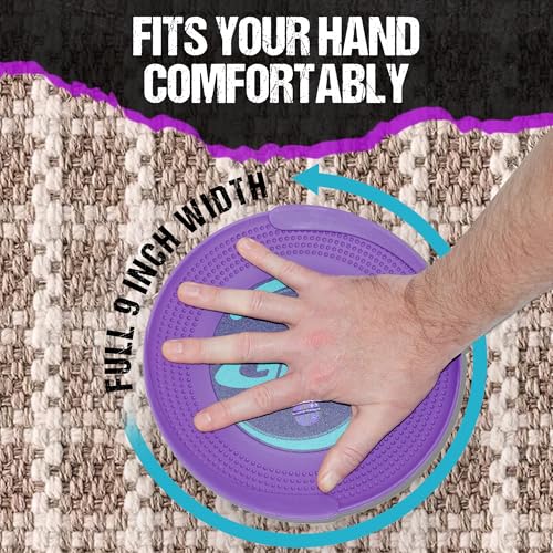 Gliding 9” Sliders for Working Out on Carpet Floors, 1 Pair + 4 Videos | The Original Exercise Sliders - color: Purple (Carpet)
