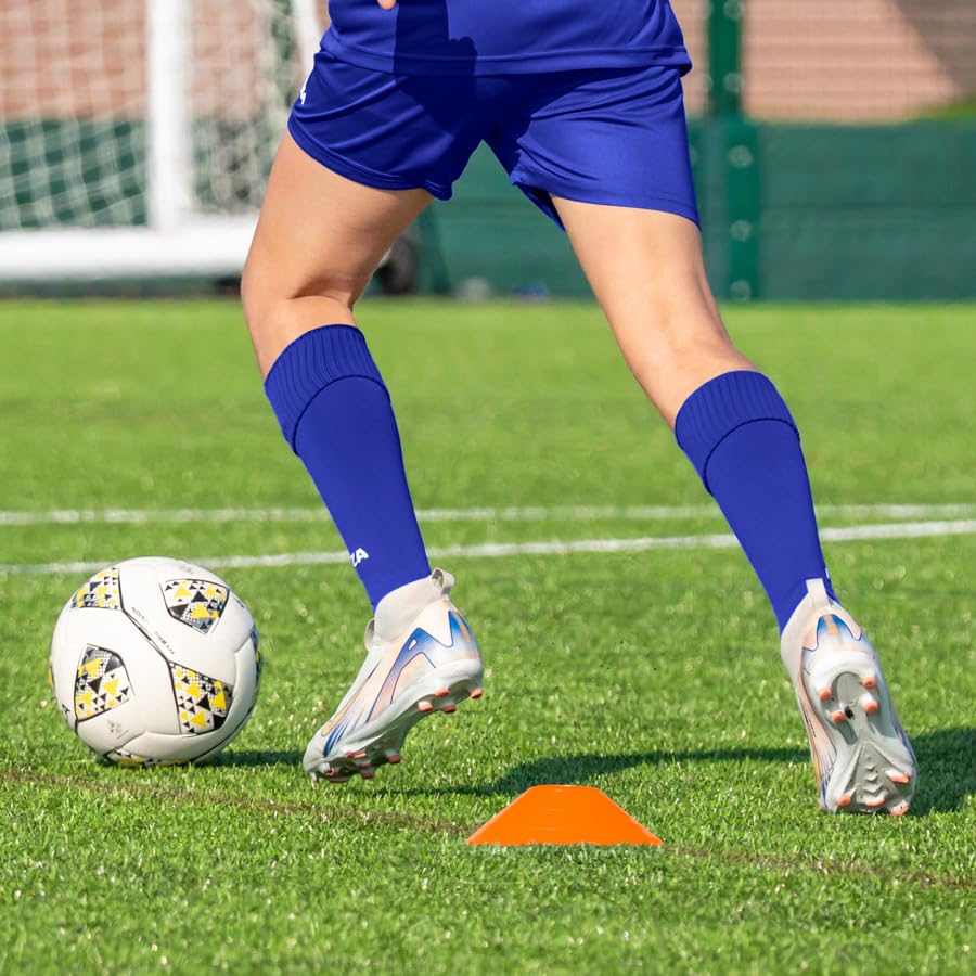 FORZA Multi-Sport Training Marker Cones | Pack of 50 or 1000 Soccer Cones in 8 Vibrant Colors - Durable Construction, Portability and Convenient Storage with Holder - color: Orange & Yellow, size: Pack of 50