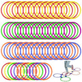 Mototo 24/30/48/96 Pack Agility Rings 15 Inch Speed Training Hopscotch Rings Plastic Circle Jumping Hoops Agility Hurdles for Athlete Exercise Soccer Football Gymnastics Games Practice Footwork - style: 30 Pack