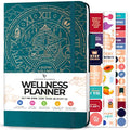 Legend Wellness Planner & Food Journal – Daily Diet & Health Journal with Weight Loss, Measurement & Exercise Trackers – Lifestyle & Nutrition Diary – Lasts 6 Months, A5 size – Dark Teal - color: Dark Teal Gold Foil, size: A5 (5.8” x 8.3”)