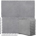 BEAUTYOVO Puzzle Exercise Mat with 12/24/48 Tiles Interlocking Foam Gym Mats, 24'' x 24'' EVA Foam Floor Tiles, Protective Flooring Mats for Gym Equipment - color: 48 Sq.ft/12 Tiles - All-gray