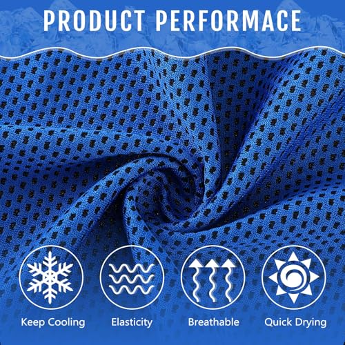 Hosuly 30 Pack Cooling Towels, 40"x12" Ice Breathable Soft Chilly Sweat Rag Microfiber Workout Rags for Gym Cooling Towels for Neck and Face for Yoga Golf Sport Running - color: Classic Color