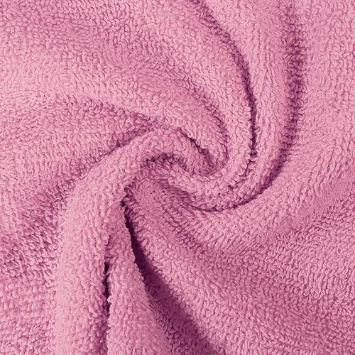 Utopia Towels 12 Pack Premium Wash Cloths Set, 12 by 12 Inches, 100% Cotton Ring Spun, Highly Absorbent and Soft Feel Essential Washcloths for Bathroom, Spa, Gym, and Face, Pink - color: Pink, size: 12 Wash Cloths