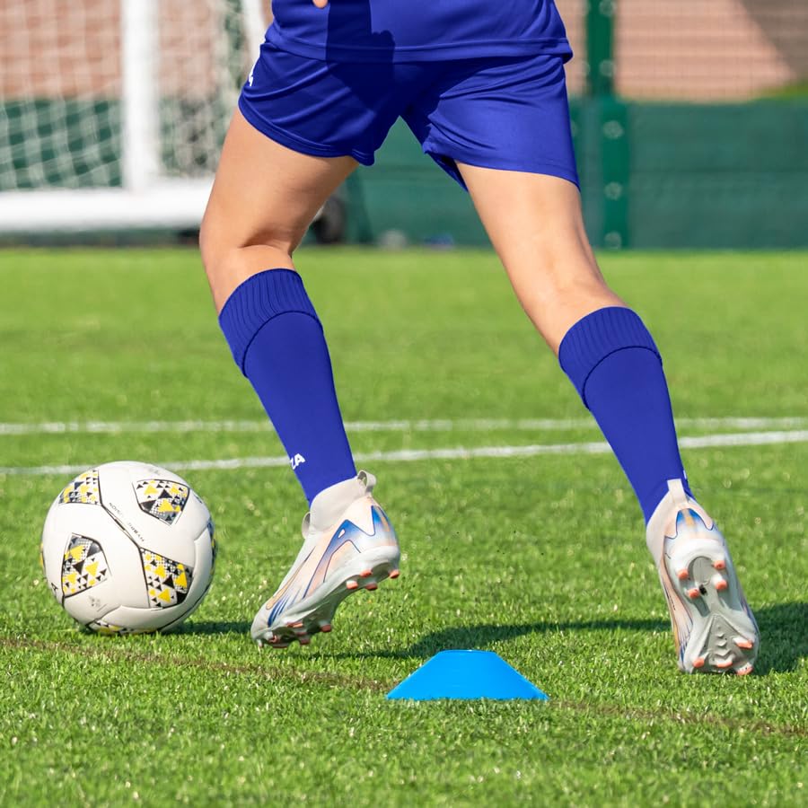 FORZA Multi-Sport Training Marker Cones | Pack of 50 or 1000 Soccer Cones in 8 Vibrant Colors - Durable Construction, Portability and Convenient Storage with Holder - color: Sky Blue, size: Pack of 50