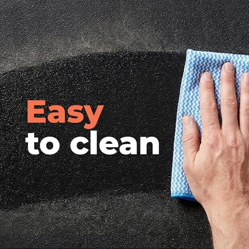 SuperMats Heavy Duty Equipment Non-Slip Mat 20GS | 24" × 46" – Fits indoor cycles, spin bikes, upright bikes, stationary bikes, steppers, and mini ellipticals. - color: Black
