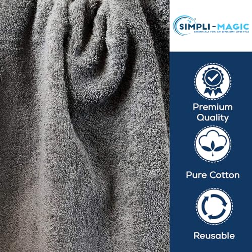 SIMPLI-MAGIC Towels, Hand, Gray 12 Count - size: 12 Pack, style: Hand Towels