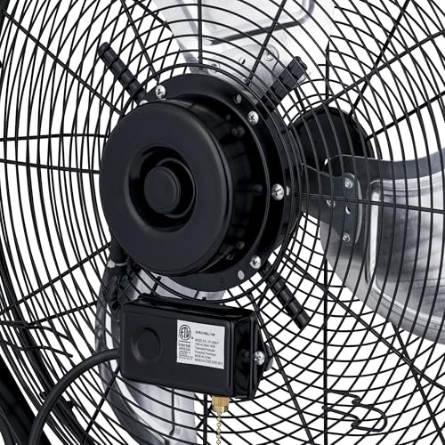 NewAir 18” High Velocity Wall Mounted Fan | Industrial Grade with 3,000 CFM Airflow, 3 Speeds and Heavy-Duty Metal Blades | Fan for Bedroom Garage, Gym & Home Use