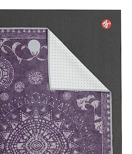 Manduka Yogitoes Hot Yoga Mat Towel - 71" | Moisture Activated Grip | Patented Silicone Nubs | Highly Absorbent, Durable & Easy Care | Made from Recycled Materials | 71 x 24 Inches | Geija Purple - color: Geiija Purple, size: 71" x 24"
