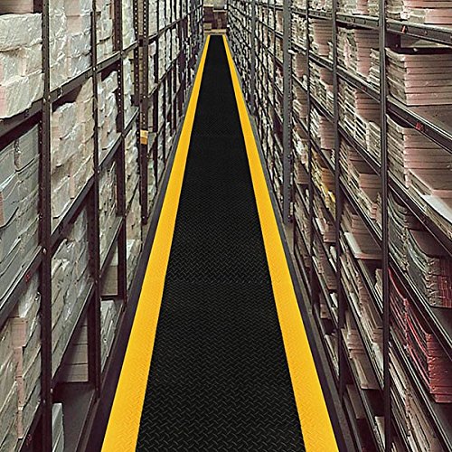 NoTrax 419 Diamond Sof-Tred W/Dyna-Shield Anti-Fatigue Safety Mat | 419S0026BY, for Home or Business 2' X 6' Black/Yellow - color: Black/Yellow, size: 2'W x 6'L x 1/2" Thick