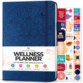 Legend Wellness Planner & Food Journal – Daily Diet & Health Journal with Weight Loss, Measurement & Exercise Trackers – Lifestyle & Nutrition Diary – Lasts 6 Months, A5 size – Mystic Blue - color: Mystic Blue Debossed, size: A5 (5.8” x 8.3”)