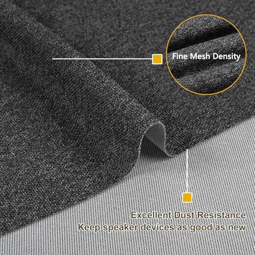 96"x54" Speaker Grill Cloth Fabric Stereo Mesh Fabric Water Resistant for Replacement Speaker Covers Protection Marine Boats Yachts Audio Party Stereo Equipment Black - color: Black, size: 96"x54"