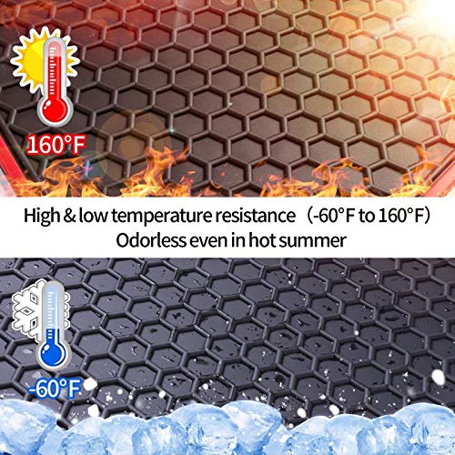 Car Floor Mats Custom Fit for Hyundai Elantra 2020 2019 2018 2017 Odorless Washable Heavy Duty Rubber (All Weather) Floor Liners Black - color: Black, size: Elantra: 2017-2020