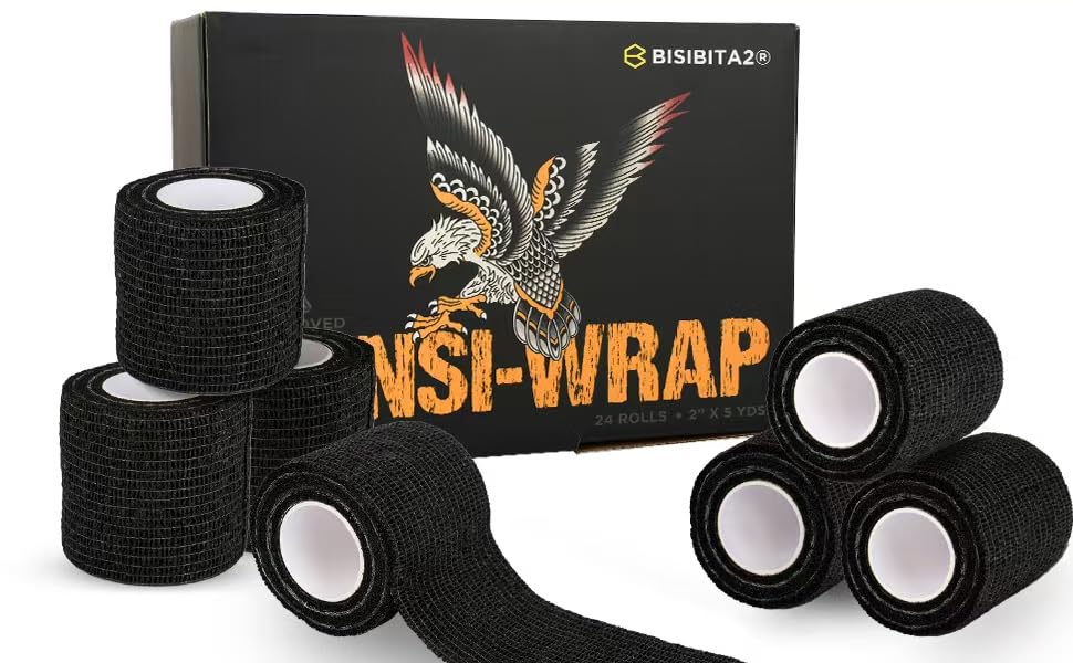Sensi Wrap Grip Cover Sports Self Bandage Rolls 2-inch x 5-Yards 24pcs (Tan) - color: Tan