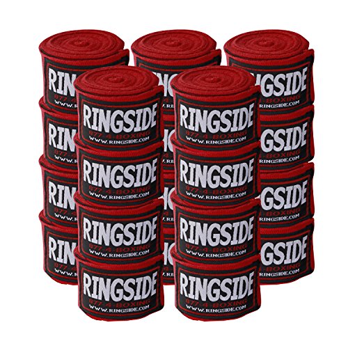 RingsideBoxing Handwraps - color: Red, size: 10 Pairs