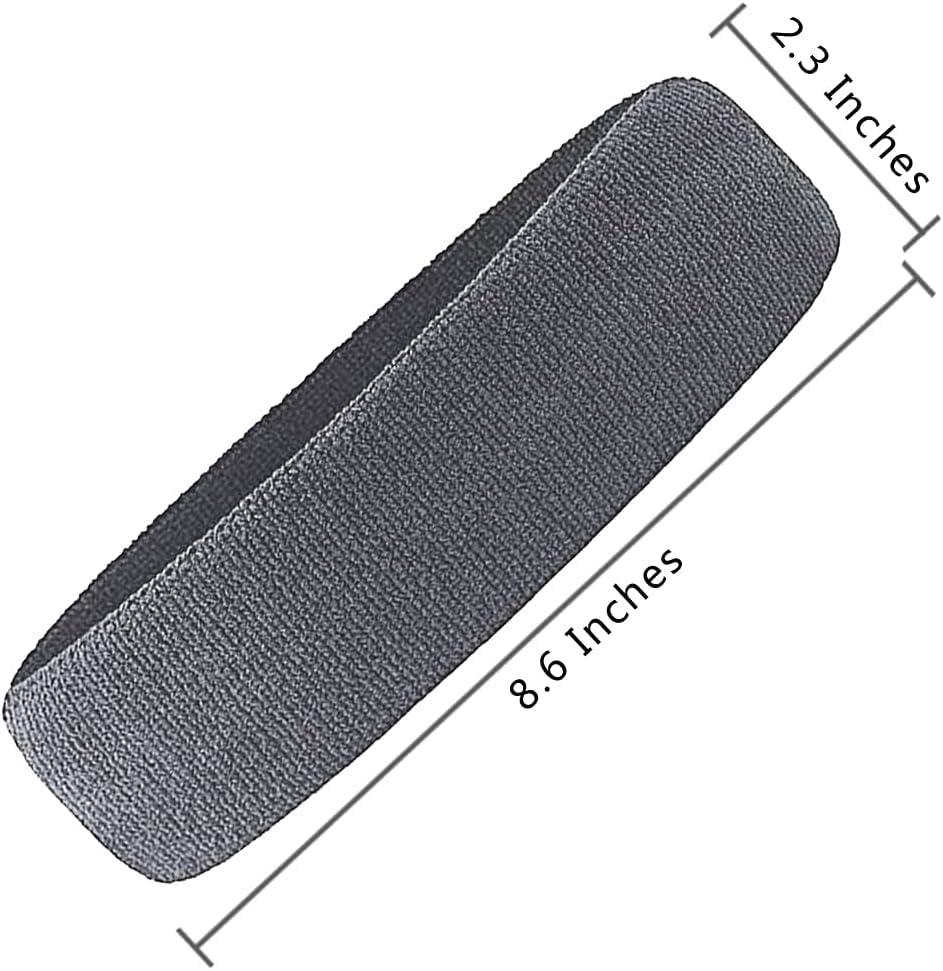 3 Pack Men & Women Sports Sweatbands Headbands - color: Grey-3pcs