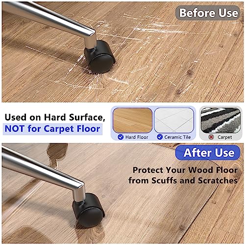Office Chair Mat for Hardwood Floor, 36"x48" Clear Desk Chair Mat Easy Glide for Rolling Chair, Heavy Duty Vinyl Floor Protector Mat for Home or Office, Easy Clean and Flat Without Curling - size: 36"×48" with Lip (for Hard Floors)