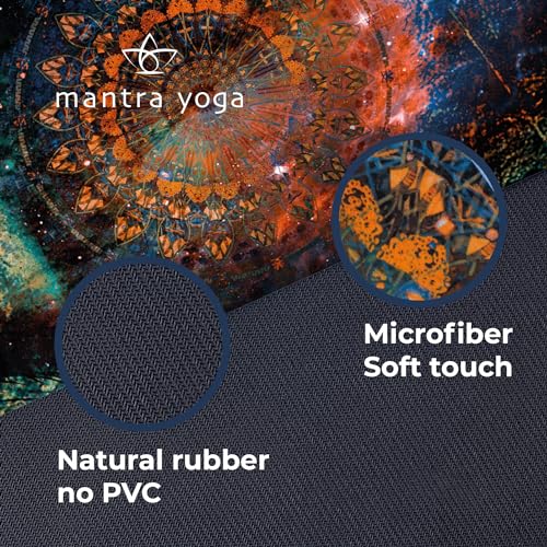 Mantra Yoga Travel PRO 1.5mm with Knee Pad - Foldable Fitness & Exercise Mat with Bag | Lightweight, Compact & Eco-Friendly | Non-Slip & Washable | For All Types of Yoga | 72" L x 24" W | 2.6 lbs - color: Masala